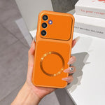 Custodia magnetica per telefono con effetto pelle di agnello, For Galaxy S24+ 5G, For Galaxy S24 5G, For Galaxy S23 FE 5G, For Galaxy S23 Ultra 5G