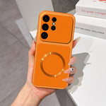 Custodia magnetica per telefono con effetto pelle di agnello, For Galaxy S26 FE 5G, For Galaxy S26+ 5G, For Galaxy S26 Edge 5G, For Galaxy S26 Ultra 5G