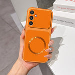 Custodia magnetica per telefono con effetto pelle di agnello, For Galaxy S24+ 5G, For Galaxy S24 5G, For Galaxy S23 FE 5G, For Galaxy S23 Ultra 5G