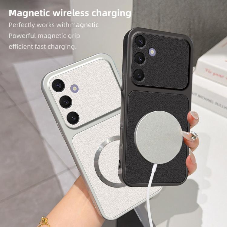 Custodia magnetica per telefono con effetto pelle di agnello, For Galaxy S24+ 5G, For Galaxy S24 5G, For Galaxy S23 FE 5G, For Galaxy S23 Ultra 5G