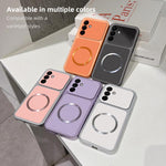Custodia magnetica per telefono con effetto pelle di agnello, For Galaxy S26 FE 5G, For Galaxy S26+ 5G, For Galaxy S26 Edge 5G, For Galaxy S26 Ultra 5G