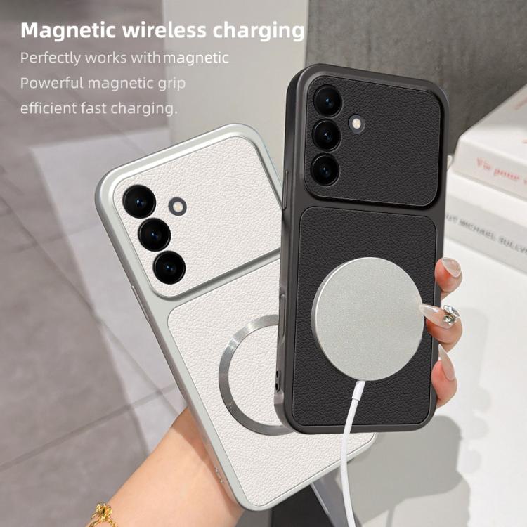 Custodia magnetica per telefono con effetto pelle di agnello, For Galaxy S26 FE 5G, For Galaxy S26+ 5G, For Galaxy S26 Edge 5G, For Galaxy S26 Ultra 5G