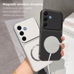 Custodia magnetica per telefono con effetto pelle di agnello, For Galaxy S26 5G, For Galaxy S25 FE 5G, For Galaxy S25 Edge 5G, For Galaxy S25 5G