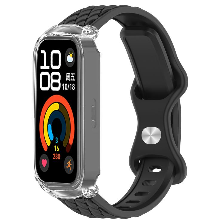 Cinturino per orologio xDfind in silicone con fibbia a farfalla integrata e texture effetto pelle., For Huawei Band 11 Pro / 11 Pro NFC, For Huawei Band 11 / 11 NFC