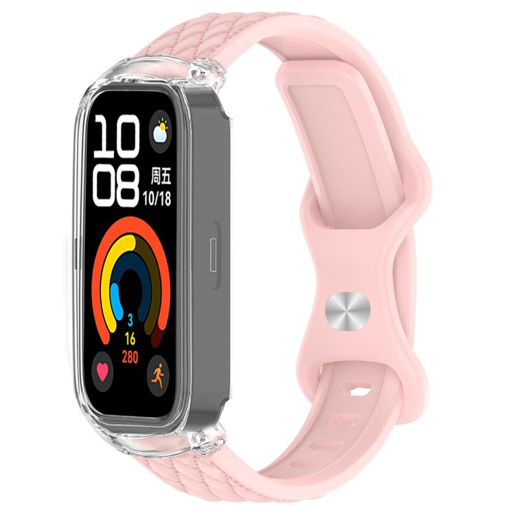 Cinturino per orologio xDfind in silicone con fibbia a farfalla integrata e texture effetto pelle., For Huawei Band 11 Pro / 11 Pro NFC, For Huawei Band 11 / 11 NFC