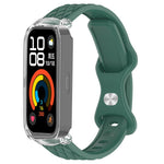 Cinturino per orologio xDfind in silicone con fibbia a farfalla integrata e texture effetto pelle., For Huawei Band 11 Pro / 11 Pro NFC, For Huawei Band 11 / 11 NFC