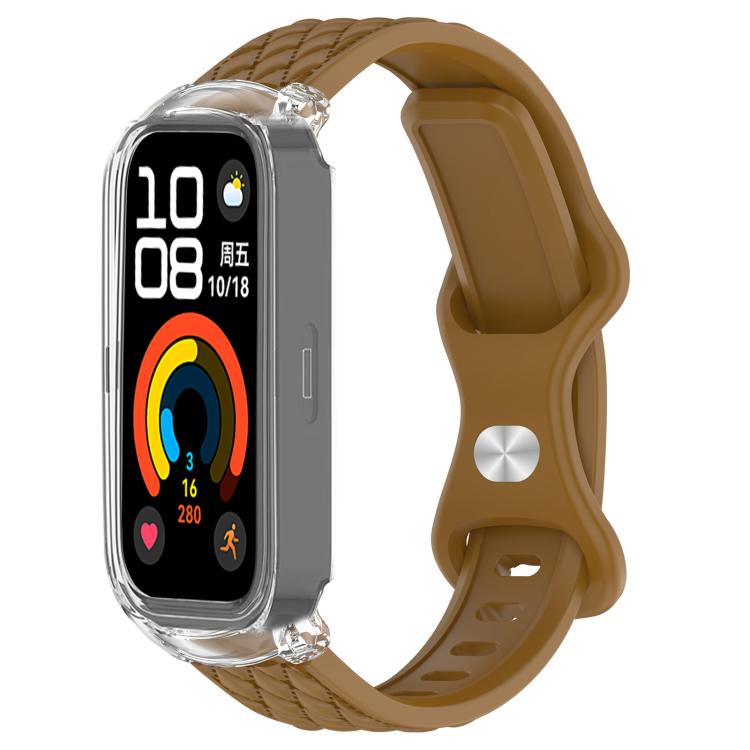 Cinturino per orologio xDfind in silicone con fibbia a farfalla integrata e texture effetto pelle., For Huawei Band 11 Pro / 11 Pro NFC, For Huawei Band 11 / 11 NFC