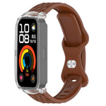 Cinturino per orologio xDfind in silicone con fibbia a farfalla integrata e texture effetto pelle., For Huawei Band 11 Pro / 11 Pro NFC, For Huawei Band 11 / 11 NFC