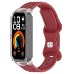 Cinturino per orologio xDfind in silicone con fibbia a farfalla integrata e texture effetto pelle., For Huawei Band 11 Pro / 11 Pro NFC, For Huawei Band 11 / 11 NFC