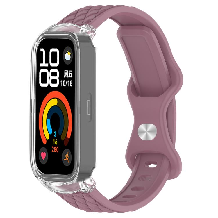 Cinturino per orologio xDfind in silicone con fibbia a farfalla integrata e texture effetto pelle., For Huawei Band 11 Pro / 11 Pro NFC, For Huawei Band 11 / 11 NFC