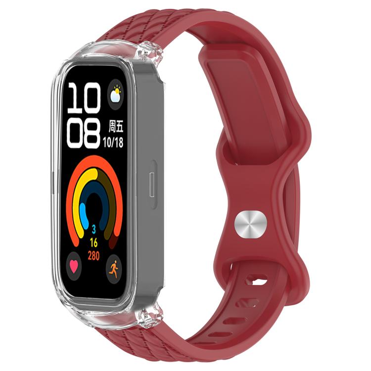 Cinturino per orologio xDfind in silicone con fibbia a farfalla integrata e texture effetto pelle., For Huawei Band 11 Pro / 11 Pro NFC, For Huawei Band 11 / 11 NFC