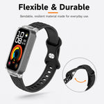 Cinturino per orologio xDfind in silicone con fibbia a farfalla integrata e texture effetto pelle., For Huawei Band 11 Pro / 11 Pro NFC, For Huawei Band 11 / 11 NFC