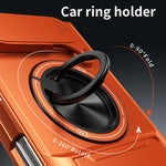 Custodia per telefono multifunzionale magnetica antiurto con finestra scorrevole per obiettivo., For iPhone Fold