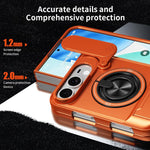 Custodia per telefono multifunzionale magnetica antiurto con finestra scorrevole per obiettivo., For iPhone Fold