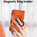 Custodia per telefono multifunzionale magnetica antiurto con finestra scorrevole per obiettivo., For iPhone Fold