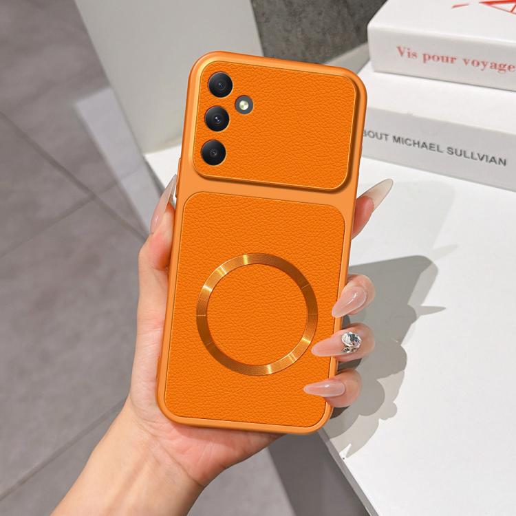 Custodia magnetica per telefono con effetto pelle di agnello, For Galaxy A35 5G