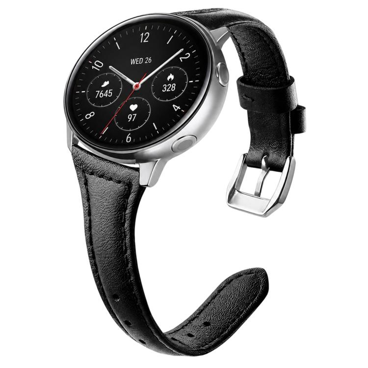 Cinturino per orologio xDfind in ecopelle vegana, sottile, con anse dritte universali e chiusura a strappo., 22mm, 20mm, 18mm