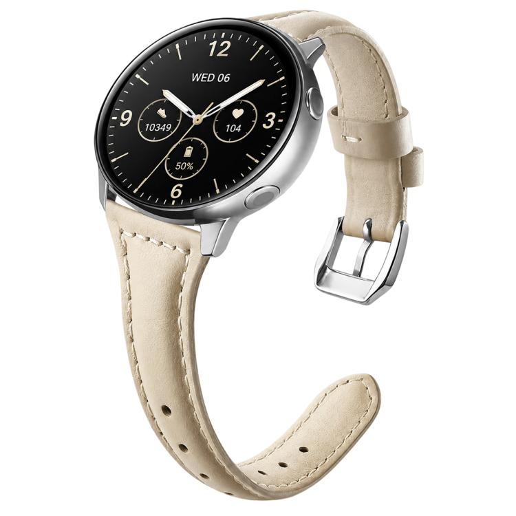 Cinturino per orologio xDfind in ecopelle vegana, sottile, con anse dritte universali e chiusura a strappo., 22mm, 20mm, 18mm