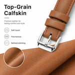 Cinturino per orologio xDfind in ecopelle vegana, sottile, con anse dritte universali e chiusura a strappo., 22mm, 20mm, 18mm