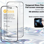 Pellicola in vetro temperato a schermo intero imak 9H con durezza superficiale Pro+ Series, For iPhone 18 / 18 Pro, For iPhone 18 Pro Max