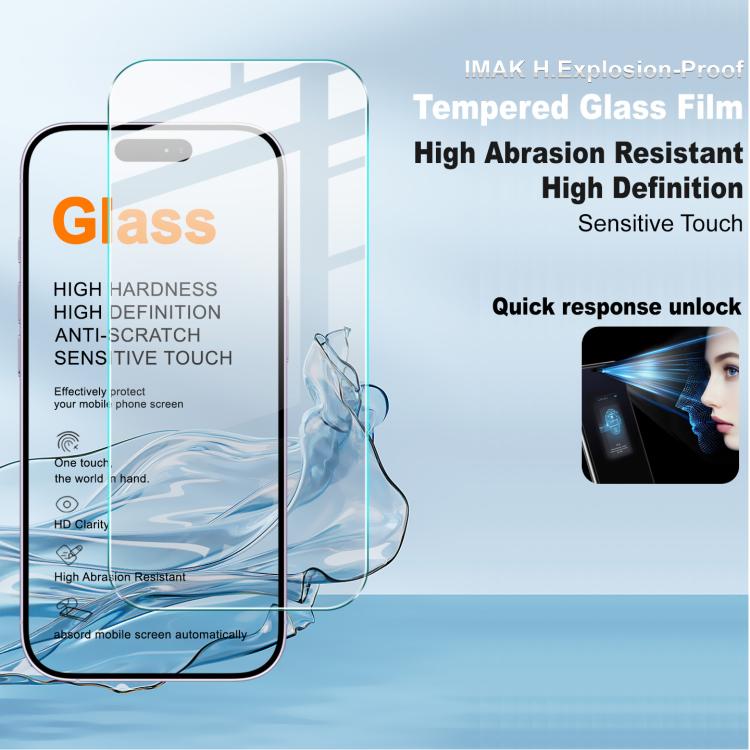 Pellicola in vetro temperato iMak serie H, For iPhone 18 / 18 Pro, For iPhone 18 Pro Max