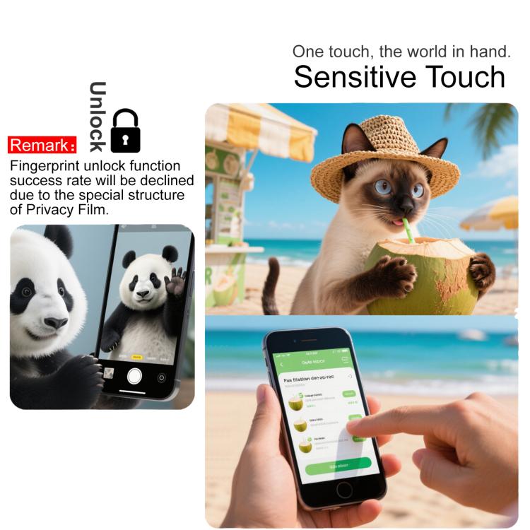 Pellicola protettiva in vetro temperato iMak HD Full Screen Privacy, For iPhone 18 / 18 Pro, For iPhone 18 Pro Max