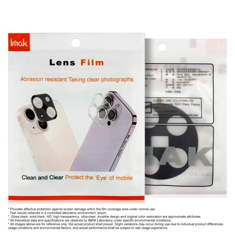 IMAK Pellicola per obiettivo in vetro integrato ad alta definizione, versione nera, For iPhone 18 Pro, For iPhone 18 Pro Max