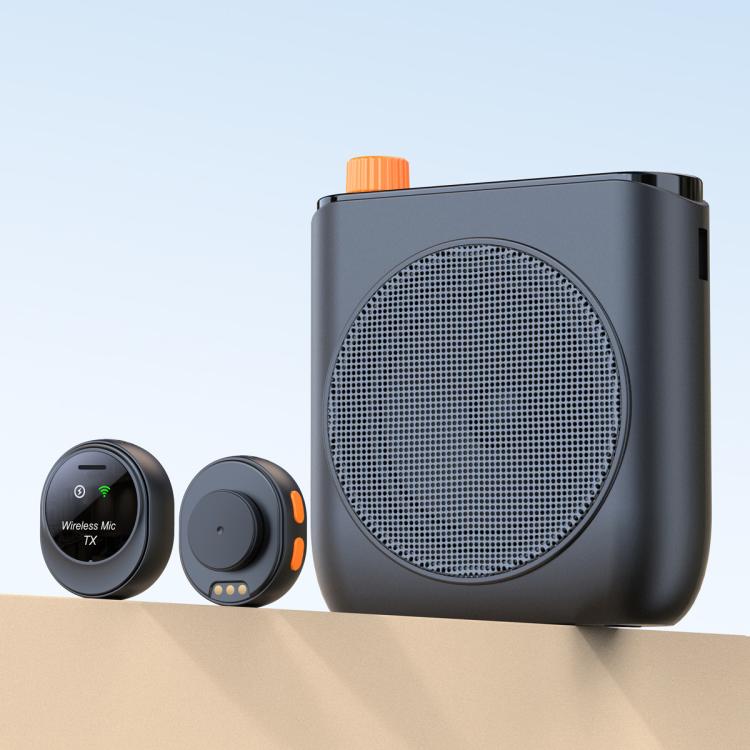 J98 Microfono lavalier portatile wireless a doppio microfono da cintura, amplificatore vocale per l'insegnamento., J98