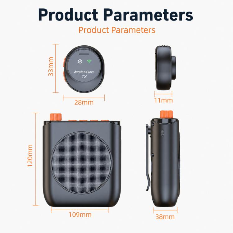 Microfono lavalier wireless portatile J98 con doppio microfono