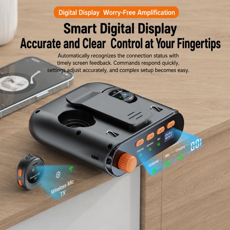 Microfono lavalier wireless portatile J98 con doppio microfono