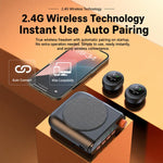 Microfono lavalier wireless portatile J98 con doppio microfono