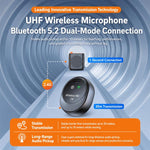 Microfono lavalier wireless portatile J98 con doppio microfono