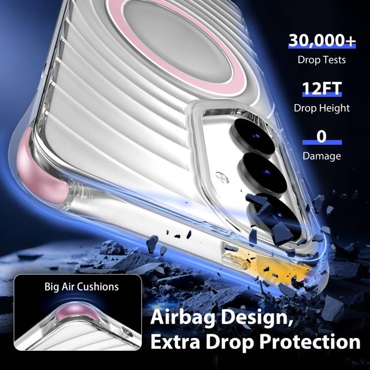 Custodia magnetica antiurto con angoli ammortizzanti e motivo a onde per telefono., For Galaxy S24 5G / S25 5G, For Galaxy S24+ 5G / S25+ 5G, For Galaxy S25 Ultra 5G