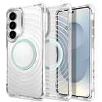 Custodia magnetica antiurto con angoli ammortizzanti e motivo a onde per telefono., For Galaxy S24 5G / S25 5G, For Galaxy S24+ 5G / S25+ 5G, For Galaxy S25 Ultra 5G