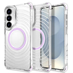 Custodia magnetica antiurto con angoli ammortizzanti e motivo a onde per telefono., For Galaxy S24 5G / S25 5G, For Galaxy S24+ 5G / S25+ 5G, For Galaxy S25 Ultra 5G