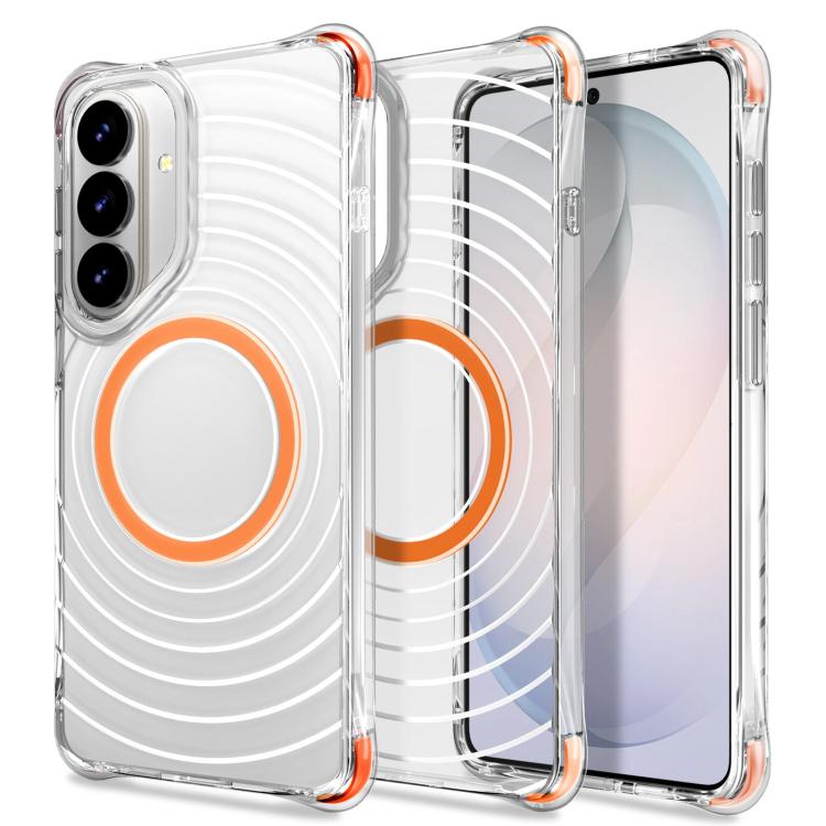 Custodia magnetica antiurto con angoli ammortizzanti e motivo a onde per telefono., For Galaxy S26+ 5G, For Galaxy S26 Ultra 5G, For Galaxy S26 5G