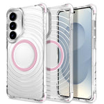 Custodia magnetica antiurto con angoli ammortizzanti e motivo a onde per telefono., For Galaxy S24 5G / S25 5G, For Galaxy S24+ 5G / S25+ 5G, For Galaxy S25 Ultra 5G