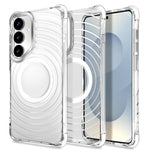 Custodia magnetica antiurto con angoli ammortizzanti e motivo a onde per telefono., For Galaxy S24 5G / S25 5G, For Galaxy S24+ 5G / S25+ 5G, For Galaxy S25 Ultra 5G