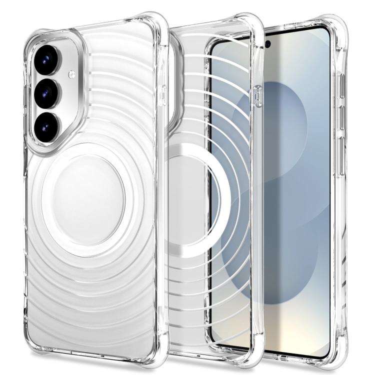 Custodia magnetica antiurto con angoli ammortizzanti e motivo a onde per telefono., For Galaxy S24 5G / S25 5G, For Galaxy S24+ 5G / S25+ 5G, For Galaxy S25 Ultra 5G