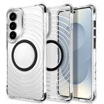 Custodia magnetica antiurto con angoli ammortizzanti e motivo a onde per telefono., For Galaxy S24 5G / S25 5G, For Galaxy S24+ 5G / S25+ 5G, For Galaxy S25 Ultra 5G