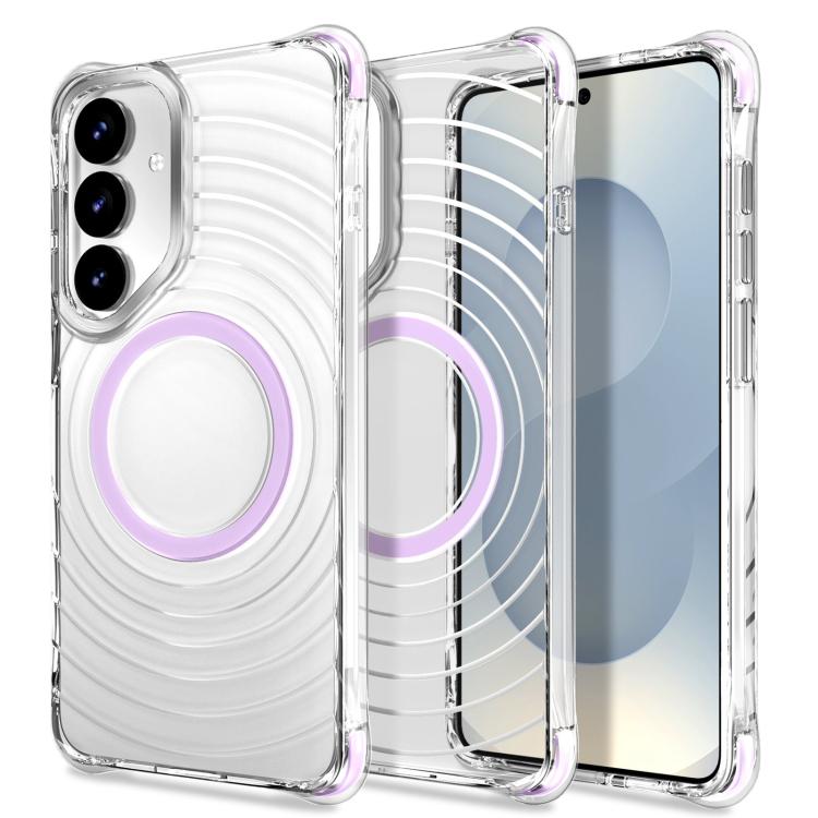 Custodia magnetica antiurto con angoli ammortizzanti e motivo a onde per telefono., For Galaxy S24 5G / S25 5G, For Galaxy S24+ 5G / S25+ 5G, For Galaxy S25 Ultra 5G