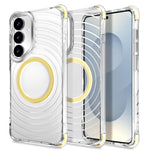 Custodia magnetica antiurto con angoli ammortizzanti e motivo a onde per telefono., For Galaxy S24 5G / S25 5G, For Galaxy S24+ 5G / S25+ 5G, For Galaxy S25 Ultra 5G