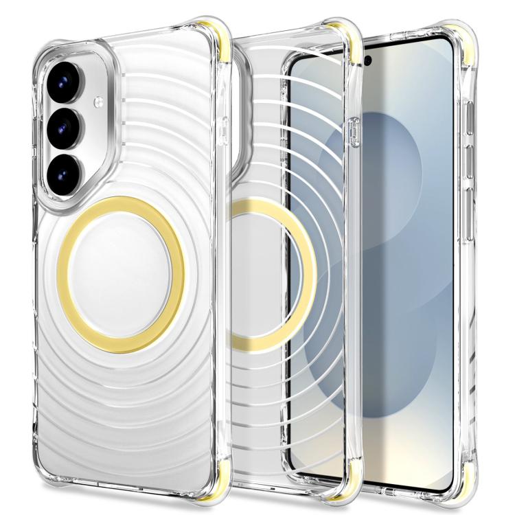Custodia magnetica antiurto con angoli ammortizzanti e motivo a onde per telefono., For Galaxy S24 5G / S25 5G, For Galaxy S24+ 5G / S25+ 5G, For Galaxy S25 Ultra 5G