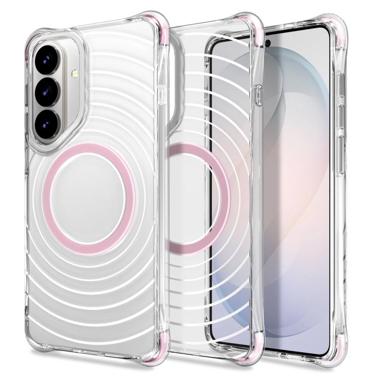 Custodia magnetica antiurto con angoli ammortizzanti e motivo a onde per telefono., For Galaxy S26+ 5G, For Galaxy S26 Ultra 5G, For Galaxy S26 5G