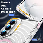 Custodia magnetica antiurto con angoli ammortizzanti e motivo a onde per telefono., For Galaxy S26+ 5G, For Galaxy S26 Ultra 5G, For Galaxy S26 5G