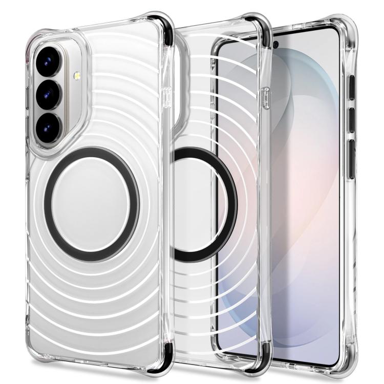 Custodia magnetica antiurto con angoli ammortizzanti e motivo a onde per telefono., For Galaxy S26+ 5G, For Galaxy S26 Ultra 5G, For Galaxy S26 5G
