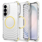 Custodia magnetica antiurto con angoli ammortizzanti e motivo a onde per telefono., For Galaxy S26+ 5G, For Galaxy S26 Ultra 5G, For Galaxy S26 5G