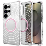 Custodia magnetica antiurto con angoli ammortizzanti e motivo a onde per telefono., For Galaxy S24 Ultra 5G