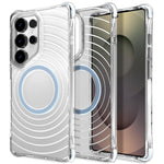 Custodia magnetica antiurto con angoli ammortizzanti e motivo a onde per telefono., For Galaxy S24 Ultra 5G
