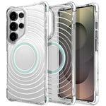 Custodia magnetica antiurto con angoli ammortizzanti e motivo a onde per telefono., For Galaxy S24 5G / S25 5G, For Galaxy S24+ 5G / S25+ 5G, For Galaxy S25 Ultra 5G